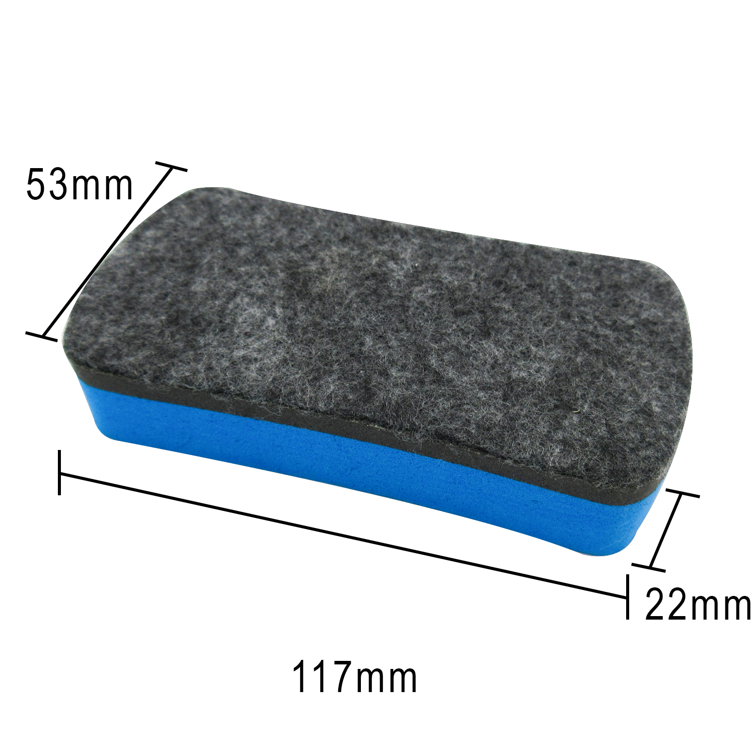 Promotional cleaning use eva felt dry-erase whiteboard ergonomic shape magnetic whiteboard eraser cheap price for office school